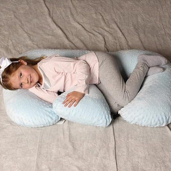 Coussin d'Allaitement - TwinCuddle™ - Bleu Ciel - Nos Bébés dAmour