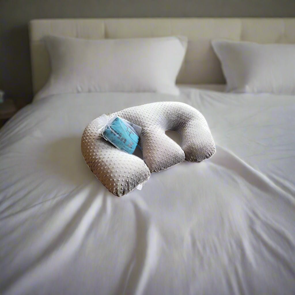 Coussin d'Allaitement - TwinCuddle™ - Gris - Nos Bébés dAmour