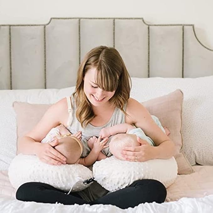 Coussin d'Allaitement - TwinCuddle™ - Gris - Nos Bébés dAmour