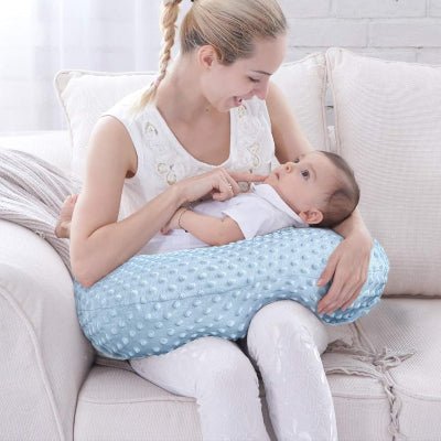 Coussin d'Allaitement - MamiCuddle™ - Bleu - Nos Bébés dAmour