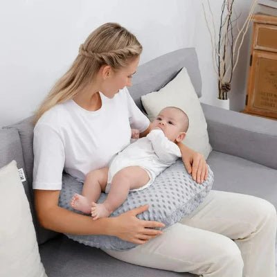 Coussin d'Allaitement - MamiCuddle™ - Gris - Nos Bébés dAmour