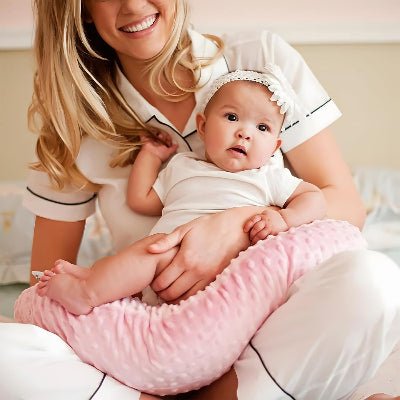 Coussin d'Allaitement - MamiCuddle™ - Rose - Nos Bébés dAmour