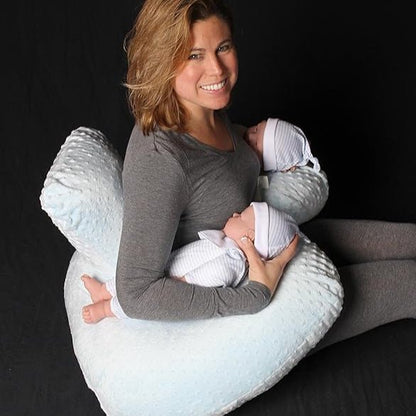 Coussin d'Allaitement - TwinCuddle™ - Bleu Ciel - Nos Bébés dAmour