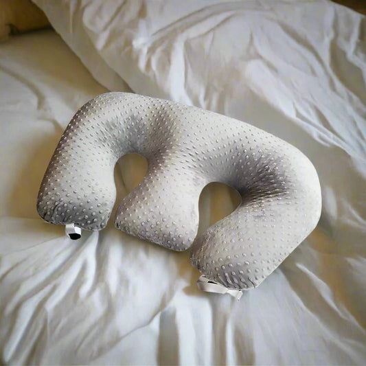Coussin d'Allaitement - TwinCuddle™ - Gris - Nos Bébés dAmour