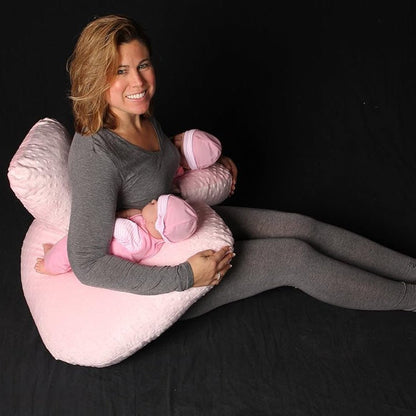 Coussin d'Allaitement - TwinCuddle™ - Rose - Nos Bébés dAmour