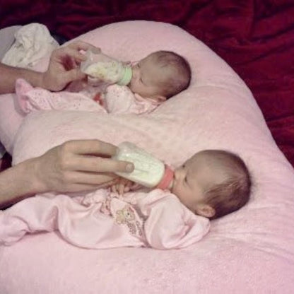 Coussin d'Allaitement - TwinCuddle™ - Rose - Nos Bébés dAmour